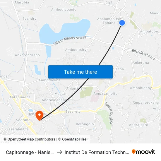 Capitonnage - Nanisana to Institut De Formation Technique map