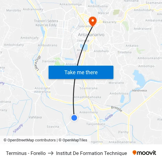 Terminus - Forello to Institut De Formation Technique map