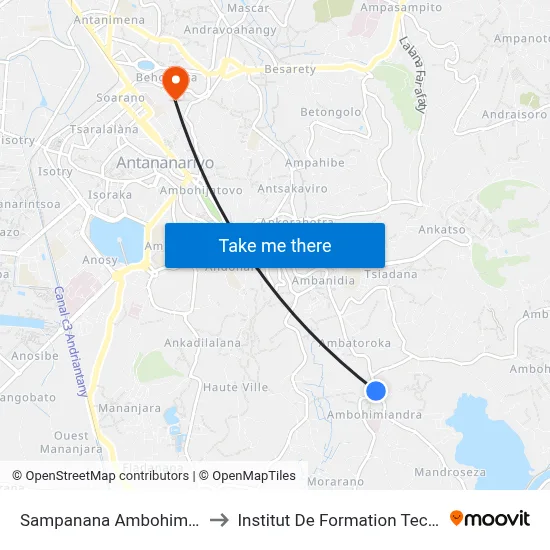 Sampanana Ambohimiandra to Institut De Formation Technique map