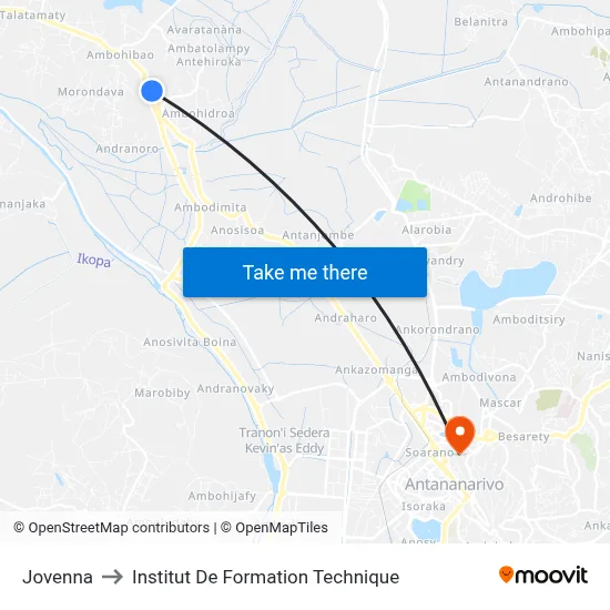 Jovenna to Institut De Formation Technique map