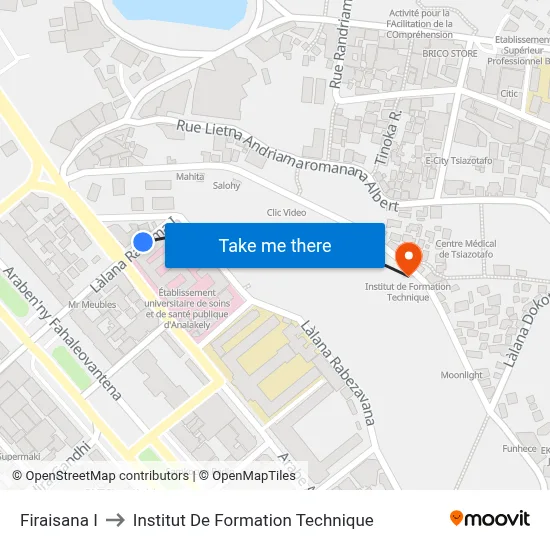 Firaisana I to Institut De Formation Technique map
