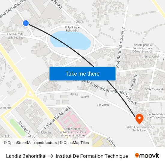 Landis Behoririka to Institut De Formation Technique map