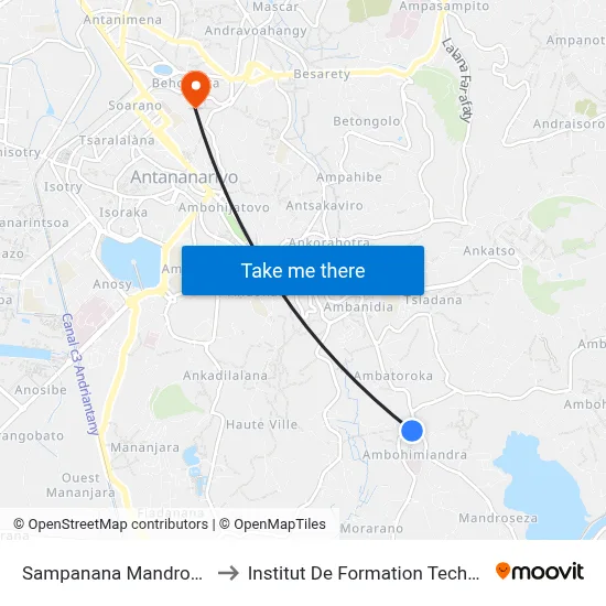 Sampanana Mandroseza to Institut De Formation Technique map
