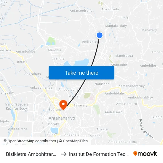Bisikletra Ambohitrarahaba to Institut De Formation Technique map