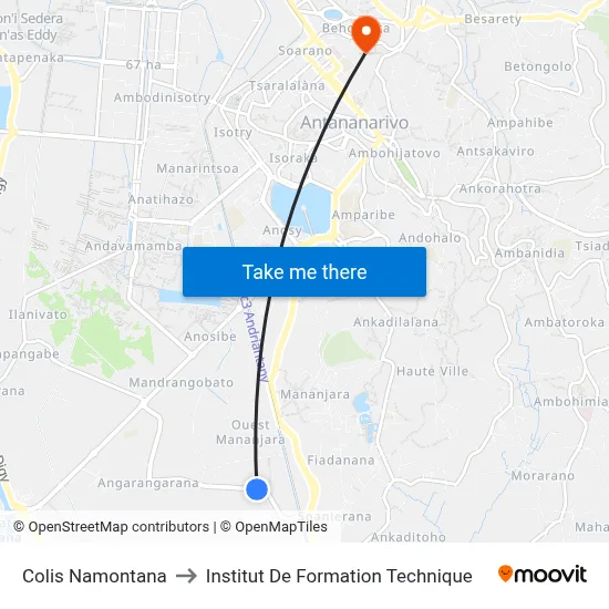 Colis Namontana to Institut De Formation Technique map