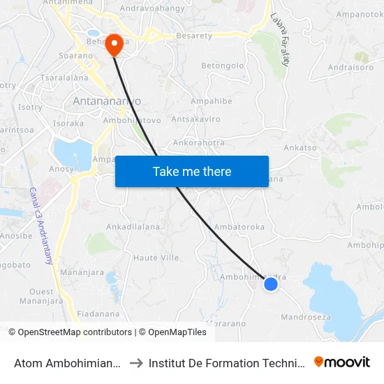 Atom Ambohimiandra to Institut De Formation Technique map