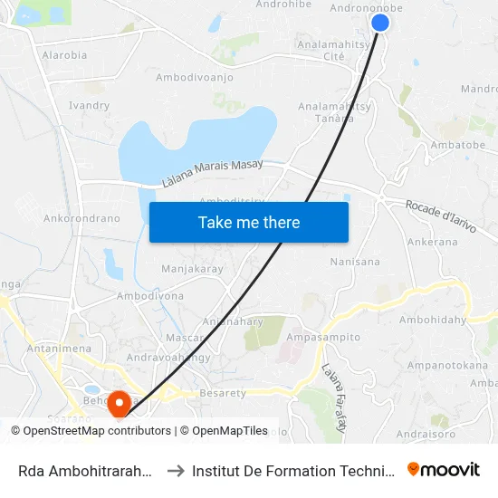Rda Ambohitrarahaba to Institut De Formation Technique map