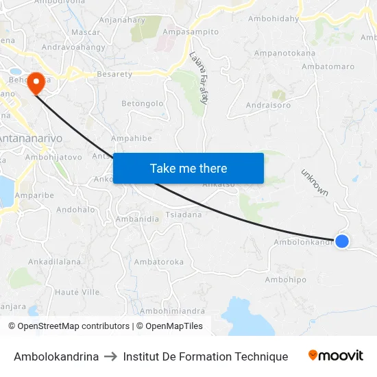 Ambolokandrina to Institut De Formation Technique map