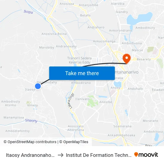 Itaosy Andranonahoatra to Institut De Formation Technique map