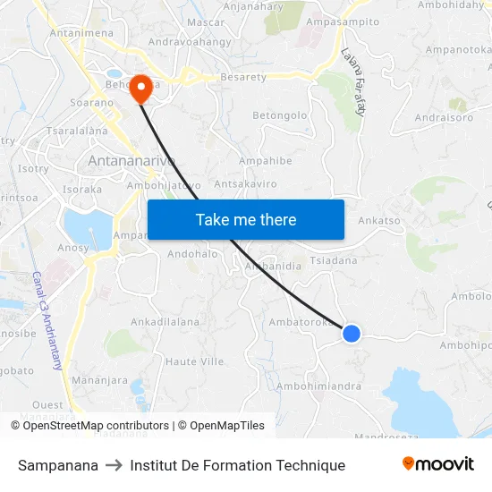 Sampanana to Institut De Formation Technique map