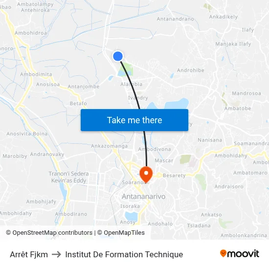 Arrêt Fjkm to Institut De Formation Technique map