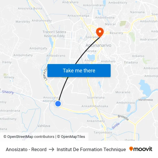 Anosizato - Record to Institut De Formation Technique map