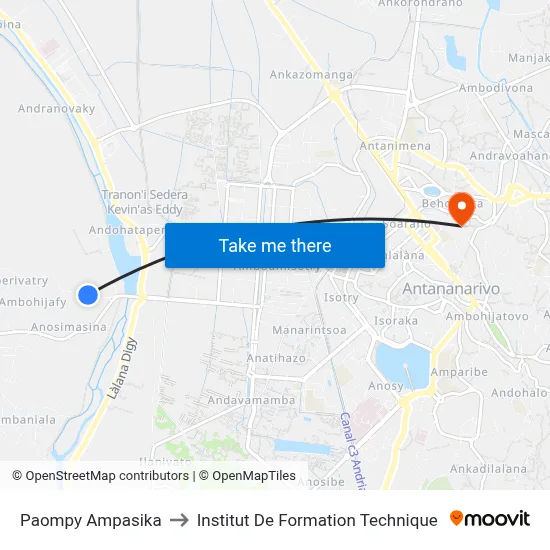 Paompy Ampasika to Institut De Formation Technique map