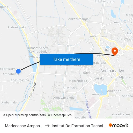 Madecasse Ampasika to Institut De Formation Technique map
