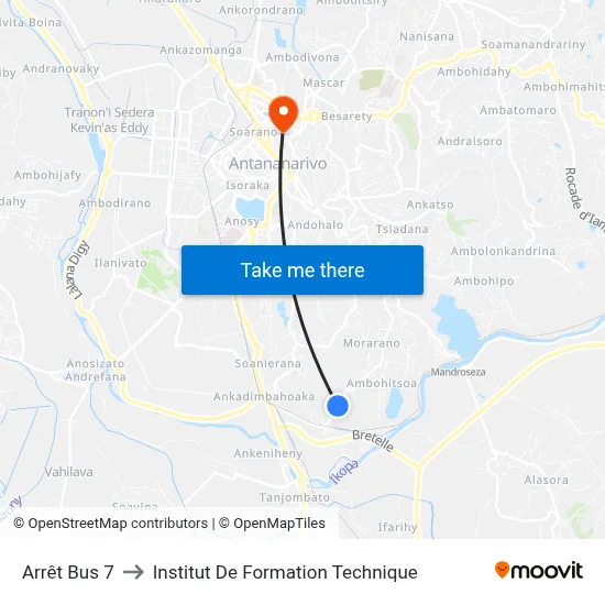 Arrêt Bus 7 to Institut De Formation Technique map