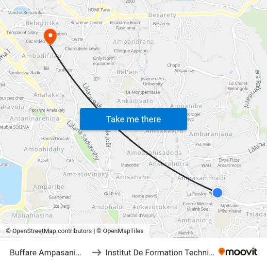 Buffare Ampasanimalo to Institut De Formation Technique map