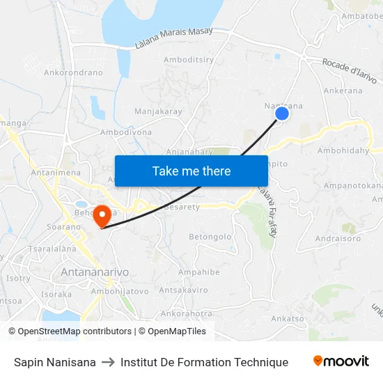 Sapin Nanisana to Institut De Formation Technique map