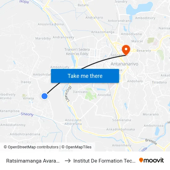 Ratsimamanga Avarabohitra to Institut De Formation Technique map