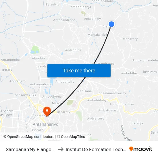 Sampanan'Ny Fiangonana to Institut De Formation Technique map