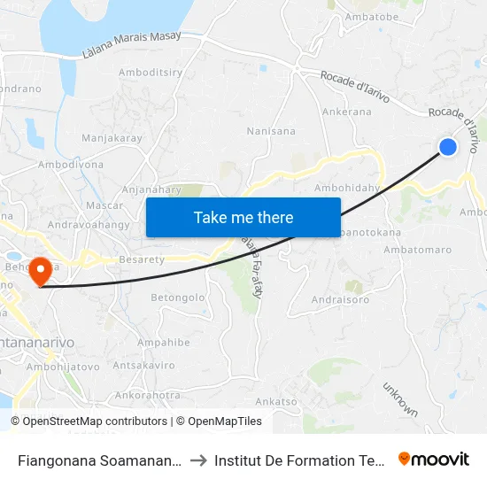 Fiangonana Soamanandrariny to Institut De Formation Technique map