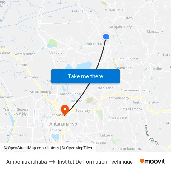 Ambohitrarahaba to Institut De Formation Technique map