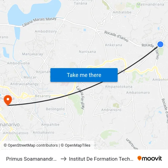 Primus Soamanandrariny to Institut De Formation Technique map