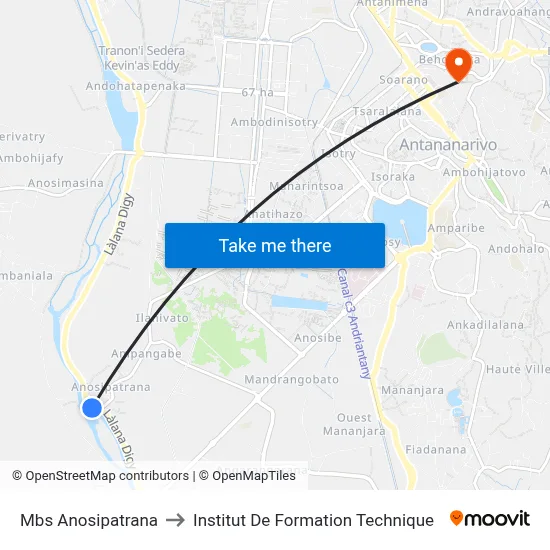 Mbs Anosipatrana to Institut De Formation Technique map