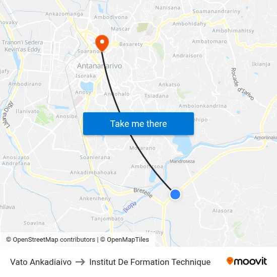 Vato Ankadiaivo to Institut De Formation Technique map