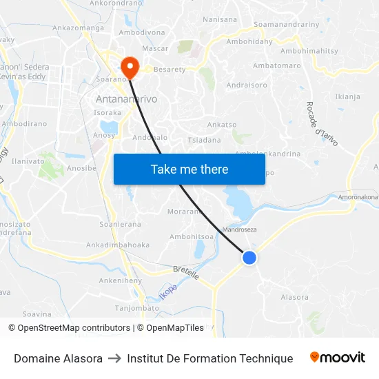 Domaine Alasora to Institut De Formation Technique map