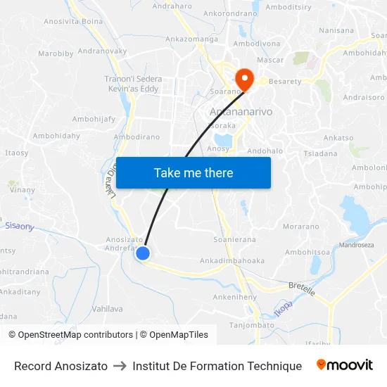 Record Anosizato to Institut De Formation Technique map