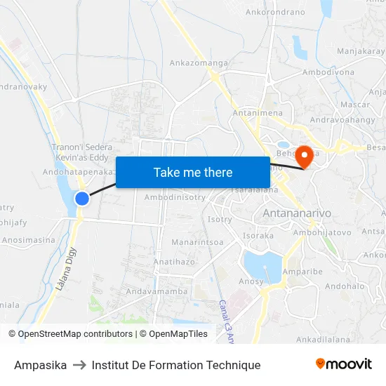 Ampasika to Institut De Formation Technique map