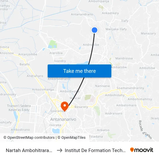 Nartah Ambohitrarahaba to Institut De Formation Technique map