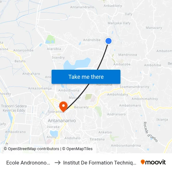 Ecole Andrononobe to Institut De Formation Technique map