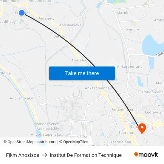 Fjkm Anosisoa to Institut De Formation Technique map