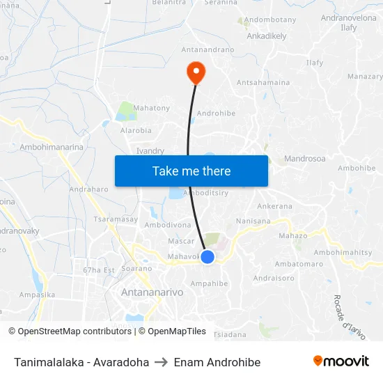 Tanimalalaka - Avaradoha to Enam Androhibe map