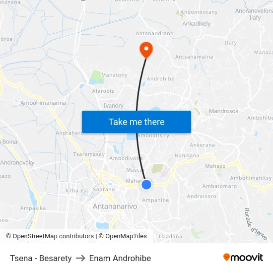 Tsena - Besarety to Enam Androhibe map