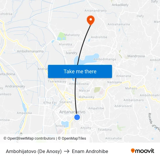 Ambohijatovo (De Anosy) to Enam Androhibe map