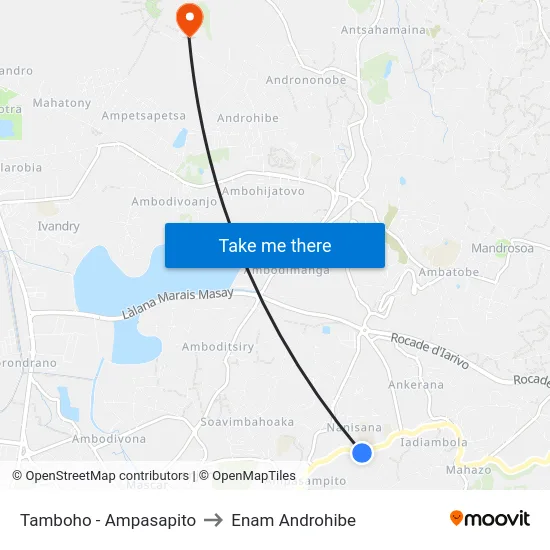 Tamboho - Ampasapito to Enam Androhibe map