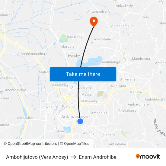 Ambohijatovo (Vers Anosy) to Enam Androhibe map