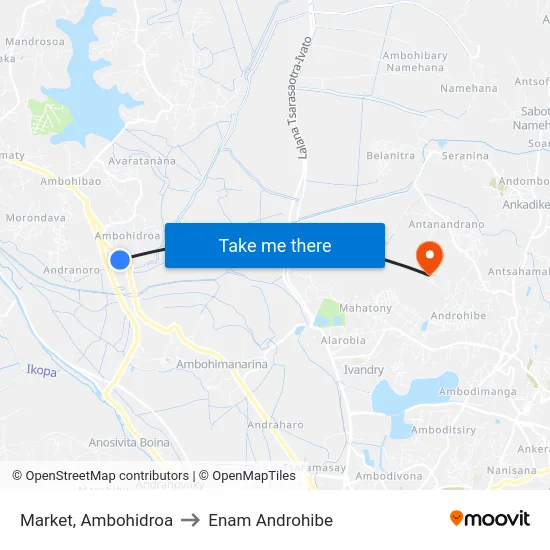 Market, Ambohidroa to Enam Androhibe map