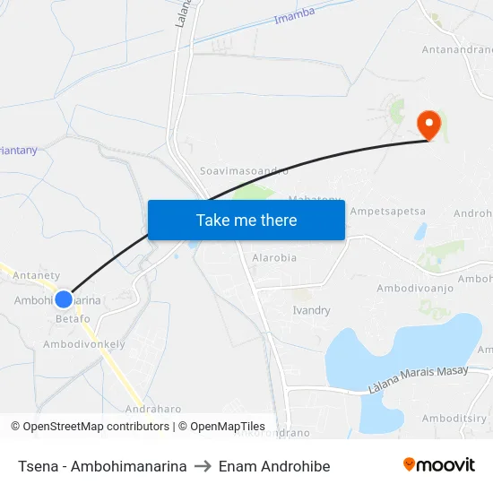 Tsena - Ambohimanarina to Enam Androhibe map