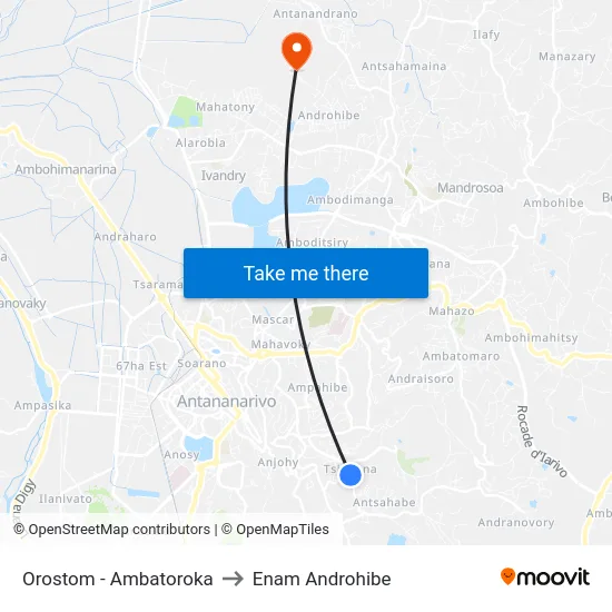 Orostom - Ambatoroka to Enam Androhibe map