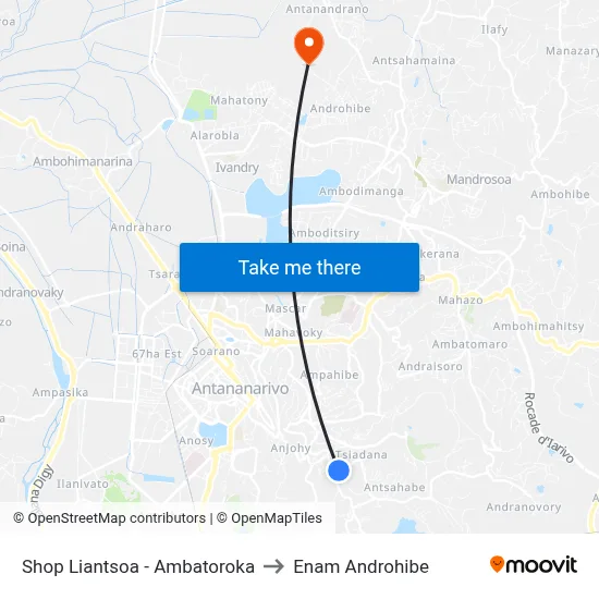 Shop Liantsoa - Ambatoroka to Enam Androhibe map