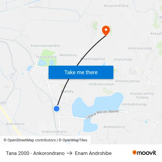 Tana 2000 - Ankorondrano to Enam Androhibe map