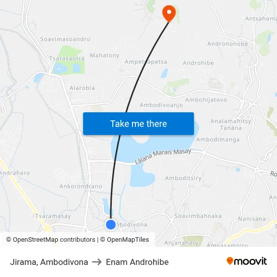 Jirama, Ambodivona to Enam Androhibe map