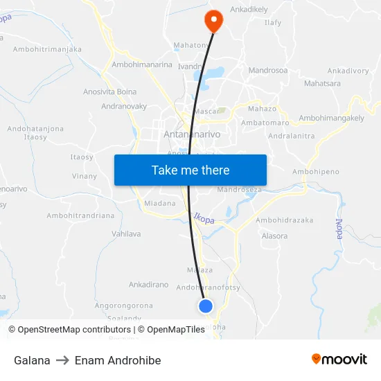 Galana to Enam Androhibe map