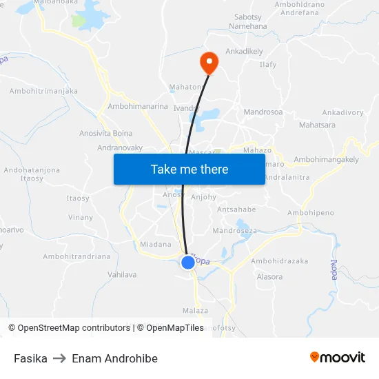 Fasika to Enam Androhibe map