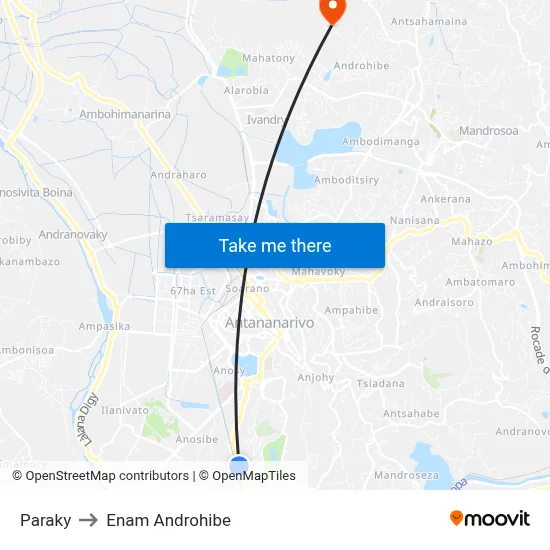 Paraky to Enam Androhibe map