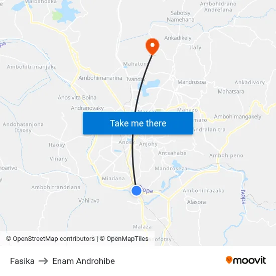 Fasika to Enam Androhibe map