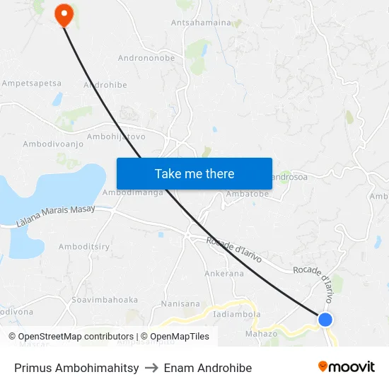 Primus Ambohimahitsy to Enam Androhibe map